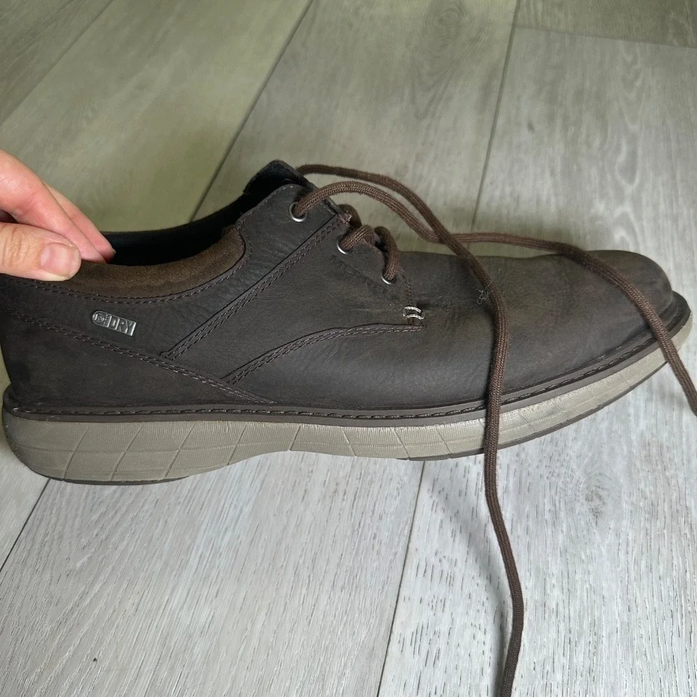Merrell World Vue brown men's leather Oxford business casual dress‎ shoes 10.5w